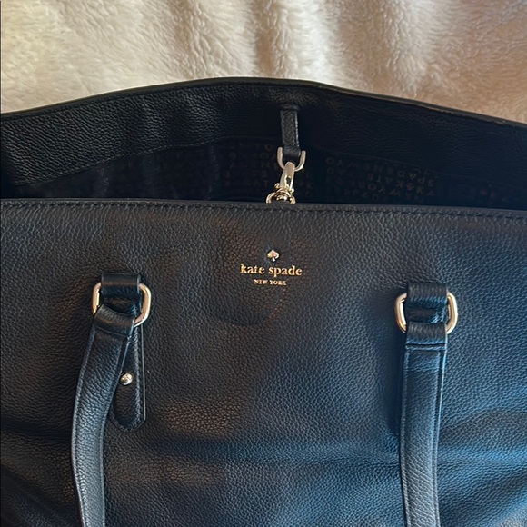 Kate Spade Black Leather Tote Bag - Picture 7 of 16
